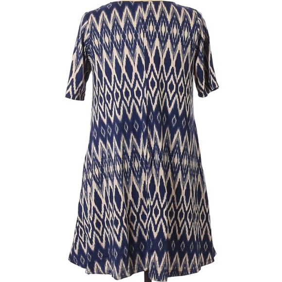 Blue Chevron Pattern Lightweight Dress Size XS - Picture 3 of 7